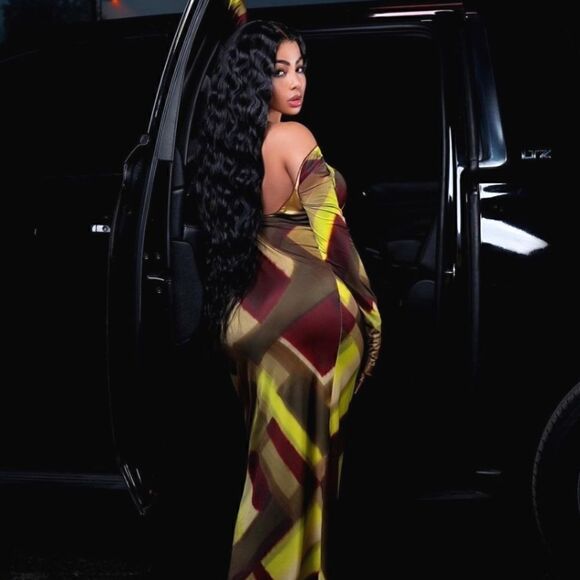 NWT VIRAL ZARA PRINTED MAXI DRESS TULLE BROWN GREEN MULTI - Picture 2 of 16